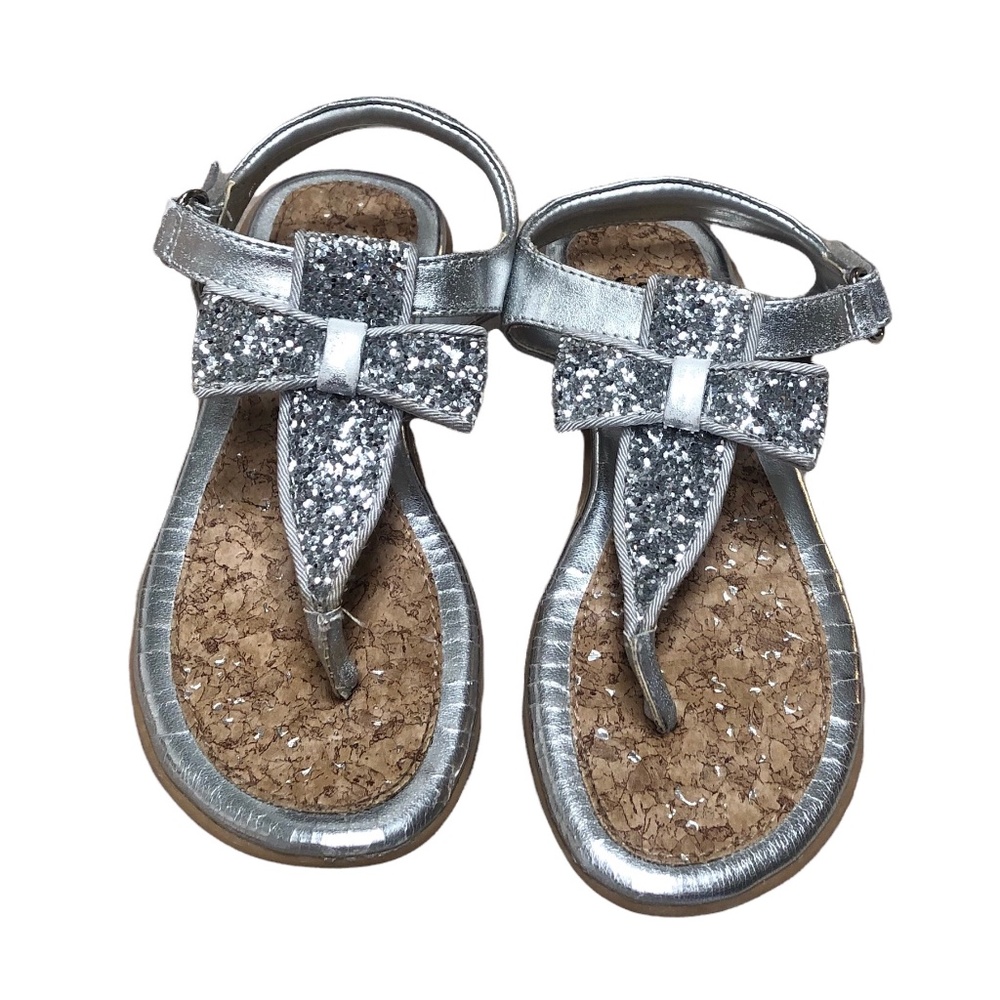 Balleto Silver Sparkle Bow Sandals Toddler girls size 11